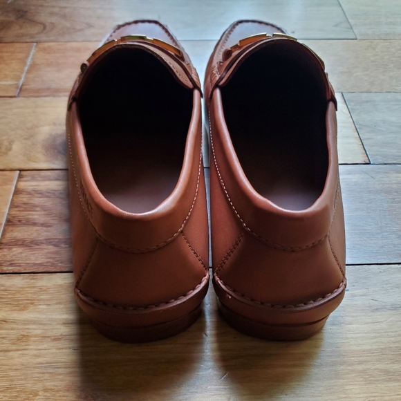 New Versace Greca Brown Leather Calfskin Driver Loafers Size 10.5 (EU 43.5) - Picture 8 of 12